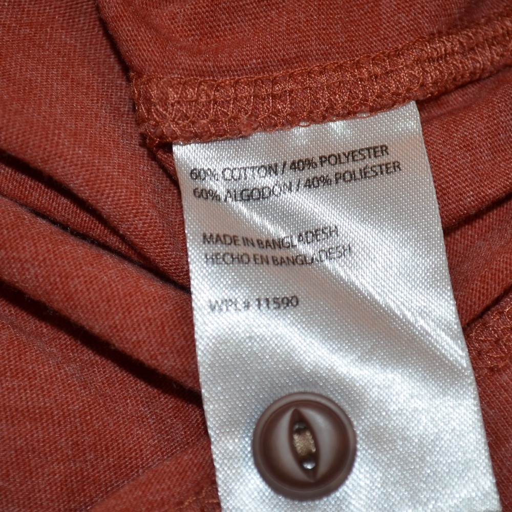 Weatherproof Vintage- Orange Long Sleeve Shirt - Picture 6 of 6